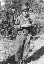Bob Compton of US 5332nd Brigade (Provisional), Camp Landis, Kachin, northern Burma, Dec 1944