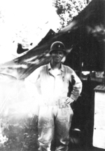 Holger Munson of US 5332nd Brigade (Provisional), Camp Landis, Kachin, Burma, Dec 1944