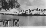 Postcard featuring view of Navau River, Fiji, 1940s