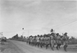 Men marching, Fiji, 1942-1944