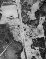 Aerial photo of Sobibór concentration camp, Poland, 1942-1945