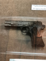 Pistolet wz. 35 Vis semi-automatic pistol on display at ORP Blyskawica, Gdynia, Poland, 15 Jun 2019