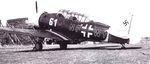North American NAA-57 Harvard sold to France in the 1930s and then captured by the Germans. The Luftwaffe used these planes as trainers and glider tugs. This photo was taken at Guyancourt, France, early 1944.
