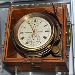 Chronometer from the German U-505 at the National Museum of the United States Navy in Washington DC, 20 Dec 2018.