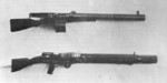Huot automatic rifle (above) and Lewis gun (below), 1918, photo 1 of 2