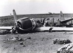 Shigenori Nishikaichi’s A6M Zero fighter after he crash landed on Ni