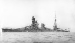 Ise at anchor, circa early Aug 1930
