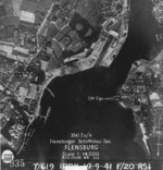 Aerial photograph of Flensburger Schiffbau facilities, Flensburg, Germany, 19 Sep 1941