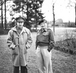 Canadian General Henry (Harry) Crerar and Field Marshal Bernard Montgomery, Germany, 2 Jul 1945.