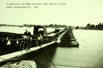 Pontoon bridge over the Rhine River, near Düsseldorf, Germany, May 1945
