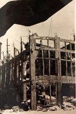 Damaged building, location and date unknown, photograph taken by a German photographer