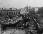 The King George double dry dock of Tecklenborg shipyard, Bremerhaven, Germany, date unknown