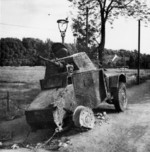 Destroyed Panhard Type 178 armored car, France, Jun 1940