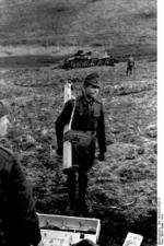 German soldier with Panzerschreck, southern Soviet Union, 1944