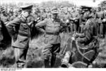An officer demonstrating a Panzerschreck weapon to General der Panzertruppen Adolf Kuntzen, Étretat, France, May 1944