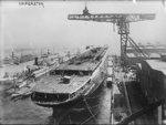 Passenger ship Imperator under construction, Vulcan shipyard (later Howaldtswerke), Hamburg, Germany, 1913