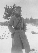Captain Józef Zajac of Polish 3rd Infantry Regiment, probably Wolczecko region of Volhynia, Jan-Feb 1916