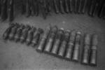 Captured Japanese ammunition, Hubei Province, China, 1942; note stocks of Arisaka Type 38 rifles