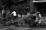 Civilians filling sandbags, Hankou, Wuhan, Hubei Province, China, 10 Aug 1937, photo 2 of 2