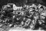 Mass burial of killed Japanese soldiers, Changde, Hunan Province, China, 25 Dec 1943, photo 1 of 2