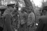 American officer speaking to Japanese prisoners of war, Changde, Hunan Province, China, 25 Dec 1943