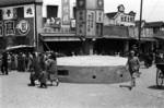 A bunker in the middle of a busy business district in Chongqing, China, fall of 1937