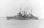 United States Navy photo of the cruiser HMS Cumberland on the Yangtze River, China below Hankow (now Hankou), 30 May 1937.