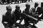 Chinese communist troops with Browning M1917 machine gun, Shaanxi Province, China, 1944