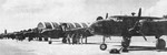 A-20 Havoc attack aircraft and B-25 Mitchell medium bombers at Borinquen Field, Puerto Rico while in transit to the European Theater, 1942.