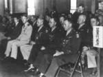 Western representatives at the Japanese surrender ceremony, Taipei City Hall, Taiwan, 25 Oct 1945