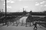 Barricaded bridge, French Concession Zone, Shanghai, China, mid-1937
