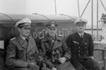 Field Marshal Werner von Blomberg (center) and his adjutant Captain Lieutenant Hubert von Wangenheim aboard Horst Wessel, Germany, 1 May 1937