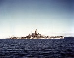 USS Alabama during her shakedown period, Casco Bay, Maine, United States, Dec 1942