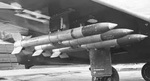 Wing-mounted HVAR air-to-surface rockets during the Korean War, circa 1951.