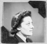 Portrait of WAAF member Janet England based in RAF Watnall, 1940s