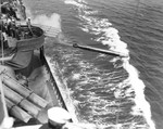 Destroyer USS Dunlap firing Mark XV torpedoes during exercises south of San Diego, California, 3Jul 1942. Photo 2 of 2.