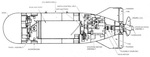 Schematic diagram of the Mark 24 FIDO acoustic homing torpedo, circa 1944.