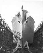 SS Davidson Victory under construction, Kaiser Oregon Shipbuilding Corporation yard, Portland, Oregon, United States, Mar 1945