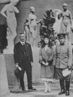 Crown Prince Yi Un and Princess Masako at the Imperial Art Exhibition of 1933, Japan