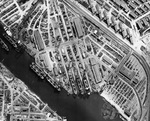 Overhead view of the Kaiser Company Shipyard No. 4, Richmond, California, United States, 6 Dec 1944.