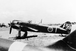Ki-100 fighter of Japanese Army 5th Sentai at rest, Japan, mid-1945