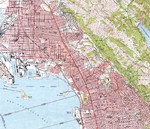 Excerpt from the 1947 United States Geological Survey map of San Francisco Bay showing Richmond, California, United States and the Kaiser Richmond Shipyards at Point Potrero.