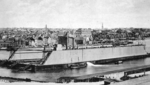 Floating drydock at Kaiserliche Werft Kiel, Germany, circa 1915