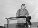 Male worker at the Small Arms Ltd. plant, Mississauga, Ontario, Canada, date unknown