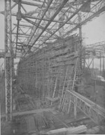 Passenger liner Vaterland under construction at the Blohm und Voss shipyard, Hamburg, Germany, late 1930s