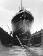 Passenger ship Columbus under construction, Slip VI of F. Schichau Danzig shipyard, Danzig, 1924