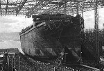 Launching ceremony of Cap Arcona, Slip VII, Blohm und Voss shipyard, Hamburg, Germany, 14 May 1927, photo 3 of 3