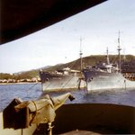United States Army electrical generating ships, the former Navy fleet oilers Tamalpais and Kennebago, on station at Nha Trang, Vietnam, circa 1966.