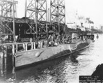 USS S-41 fitting out at the Bethlehem Union Plant, San Francisco, California, United States, 27 Dec 1923