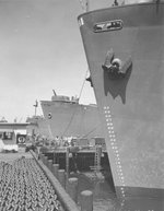 Liberty-ships at CalShip’s fitting-out docks, May 1943, Los Angeles, California, United States. In the foreground is SS Ignace Paderewski, which only spent 12 days at these docks before being delivered into service.